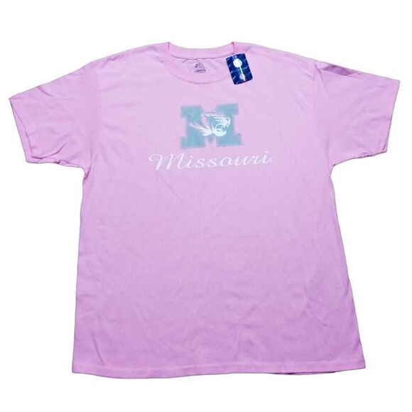 J. America Missouri Tigers Pink Short Sleeve T-Shirt XL -Q - Picture 1 of 4